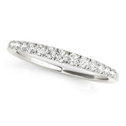 Slighty Curved Half Eternity Ring in Gold & Platinum