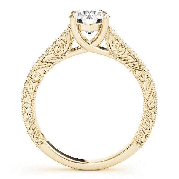 Majestic Trellis Round Diamond Engagement Ring in 10K/14K gold and platinum with certified lab-grown or natural diamonds