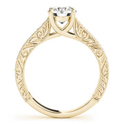 Majestic Trellis Round Diamond Engagement Ring in 10K/14K gold and platinum with certified lab-grown or natural diamonds