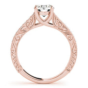 Majestic Trellis Round Diamond Engagement Ring in 10K/14K gold and platinum with certified lab-grown or natural diamonds