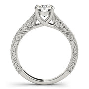 Majestic Trellis Round Diamond Engagement Ring in 10K/14K gold and platinum with certified lab-grown or natural diamonds