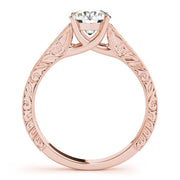 Couture Trellis Round Diamond Engagement Ring in 10K/14K gold and platinum with certified lab-grown or natural diamonds