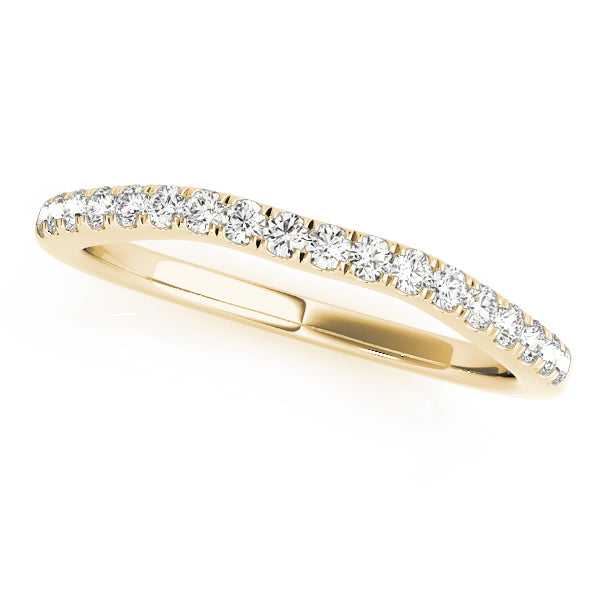 Prong Set Curved Half Eternity Ring in 10K/14K gold and platinum with certified lab-grown or natural diamonds