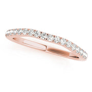 Prong Set Curved Half Eternity Ring in Gold & Platinum