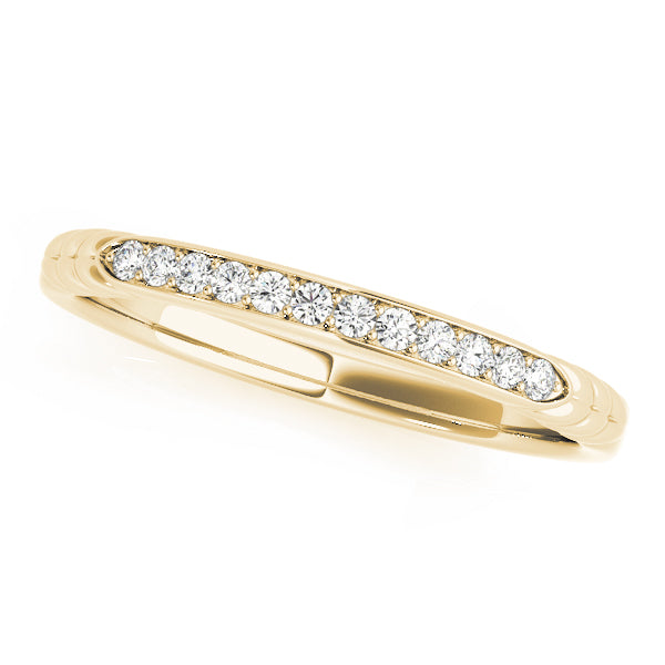 Prong Set Half Eternity Ring in 10K/14K gold and platinum with certified lab-grown or natural diamonds