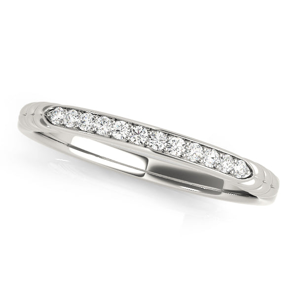 Prong Set Half Eternity Ring in Gold & Platinum