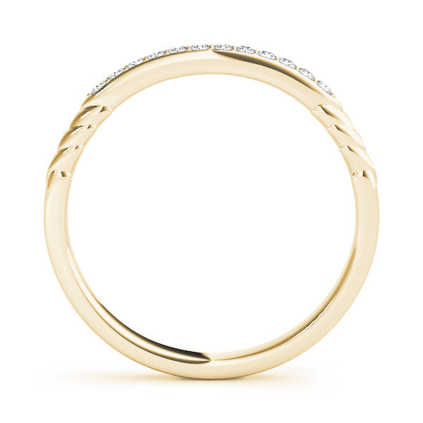 Prong Set Half Eternity Ring in Gold & Platinum