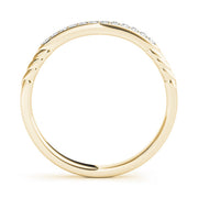 Prong Set Half Eternity Ring in Gold & Platinum