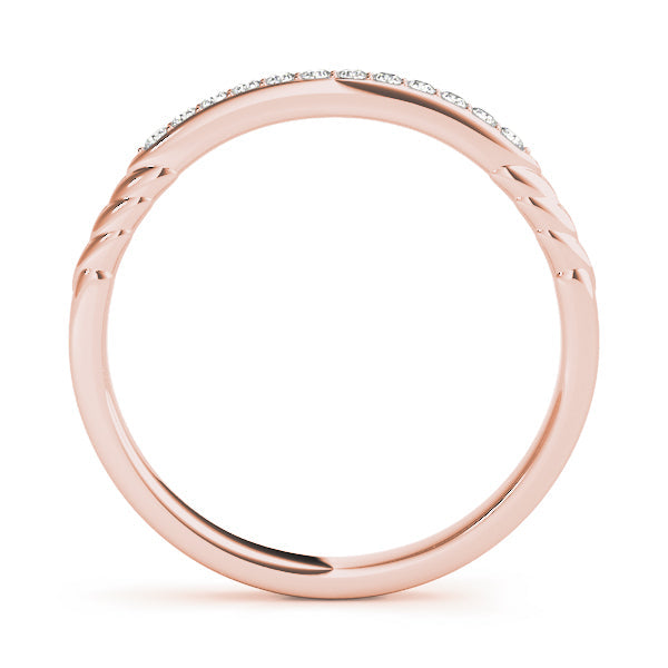 Prong Set Half Eternity Ring in Gold & Platinum