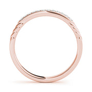 Prong Set Half Eternity Ring in Gold & Platinum