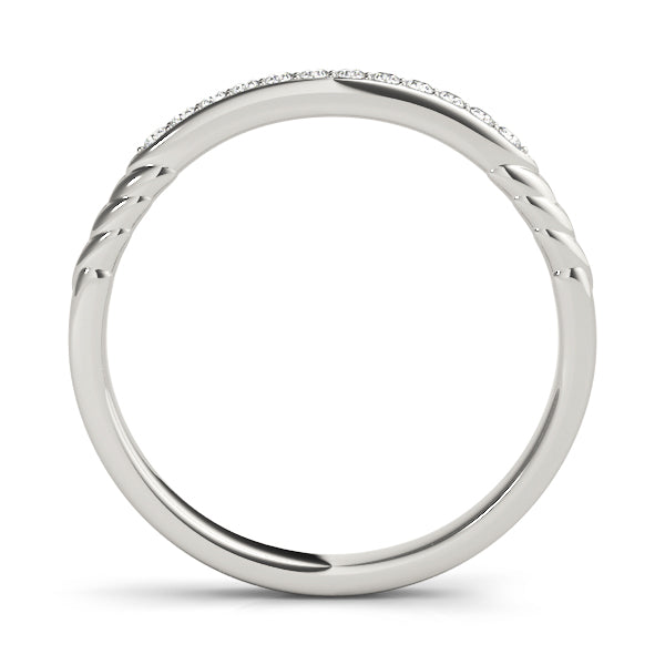 Prong Set Half Eternity Ring in Gold & Platinum