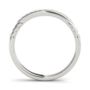 Prong Set Half Eternity Ring in Gold & Platinum