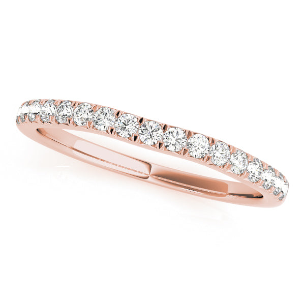 Split Prong Half Eternity Ring in Gold & Platinum