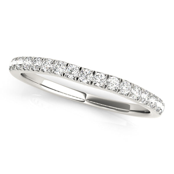 Split Prong Half Eternity Ring in Gold & Platinum