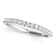 Split Prong Half Eternity Ring in Gold & Platinum