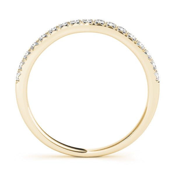 Split Prong Half Eternity Ring in Gold & Platinum
