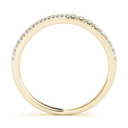 Split Prong Half Eternity Ring in Gold & Platinum