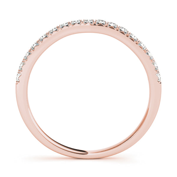 Split Prong Half Eternity Ring in Gold & Platinum
