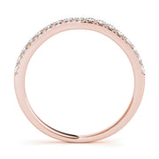 Split Prong Half Eternity Ring in Gold & Platinum