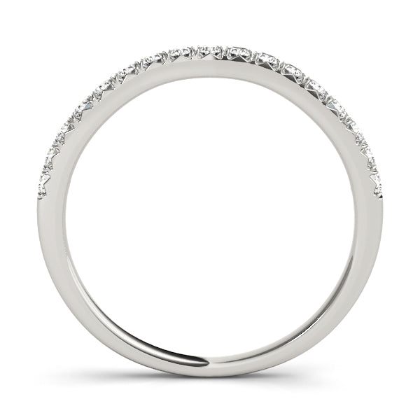 Split Prong Half Eternity Ring in Gold & Platinum