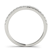 Split Prong Half Eternity Ring in Gold & Platinum