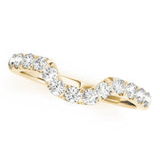 Curved Diamond Half Eternity Ring in 10K/14K gold and platinum with certified lab-grown or natural diamonds