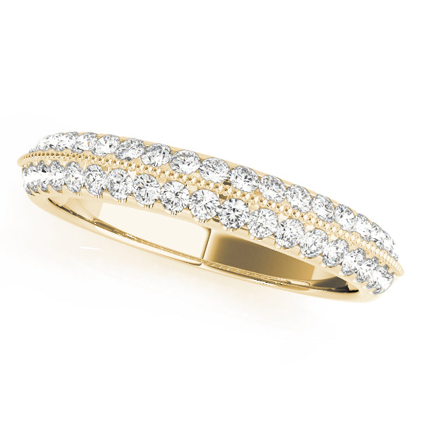 Prong Set Half Eternity Ring in 10K/14K gold and platinum with certified lab-grown or natural diamonds