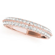Prong Set Half Eternity Ring in Gold & Platinum