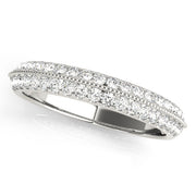 Prong Set Half Eternity Ring in Gold & Platinum