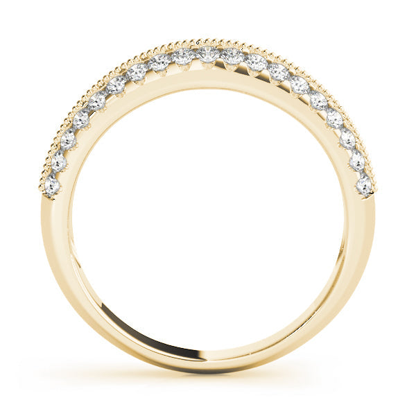 Prong Set Half Eternity Ring in Gold & Platinum