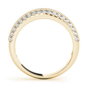 Prong Set Half Eternity Ring in Gold & Platinum