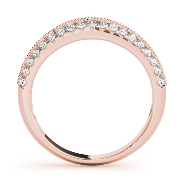 Prong Set Half Eternity Ring in Gold & Platinum