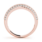 Prong Set Half Eternity Ring in Gold & Platinum