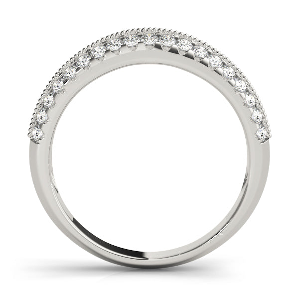 Prong Set Half Eternity Ring in Gold & Platinum