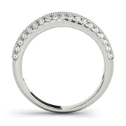 Prong Set Half Eternity Ring in Gold & Platinum