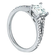 Splendid Multi-Row Princess Diamond Engagement Ring in 10K/14K gold and platinum with certified lab-grown or natural diamonds