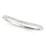 Split Prong Curved Half Eternity Ring in 10K/14K gold and platinum with certified lab-grown or natural diamonds