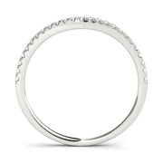 Split Prong Curved Half Eternity Ring in Gold & Platinum