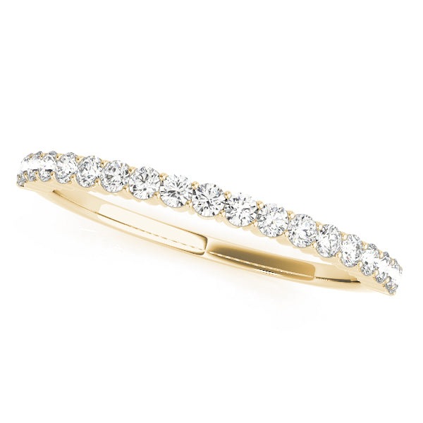 Shared Prong Half Eternity Ring in 10K/14K gold and platinum with certified lab-grown or natural diamonds