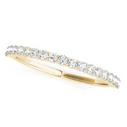 Shared Prong Half Eternity Ring in 10K/14K gold and platinum with certified lab-grown or natural diamonds