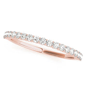 Shared Prong Half Eternity Ring in Gold & Platinum