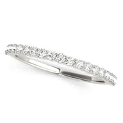 Shared Prong Half Eternity Ring in Gold & Platinum