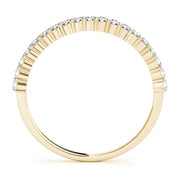 Shared Prong Half Eternity Ring in Gold & Platinum