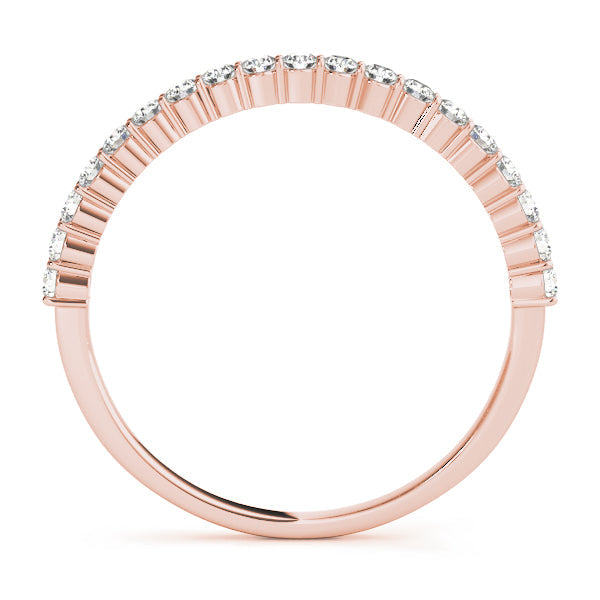 Shared Prong Half Eternity Ring in Gold & Platinum