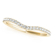 Split Prong Curved Half Eternity Ring in 10K/14K gold and platinum with certified lab-grown or natural diamonds