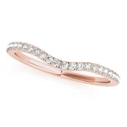 Split Prong Curved Half Eternity Ring in Gold & Platinum