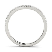 Split Prong Curved Half Eternity Ring in Gold & Platinum