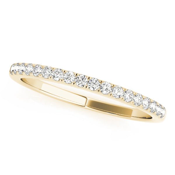 Single Row Prong Set Half Eternity Ring in 10K/14K gold and platinum with certified lab-grown or natural diamonds