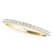 Single Row Prong Set Half Eternity Ring in 10K/14K gold and platinum with certified lab-grown or natural diamonds