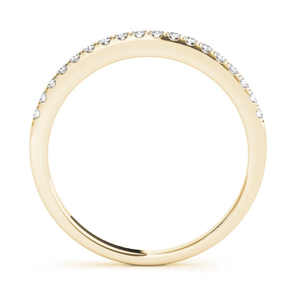 Single Row Prong Set Half Eternity Ring in Gold & Platinum